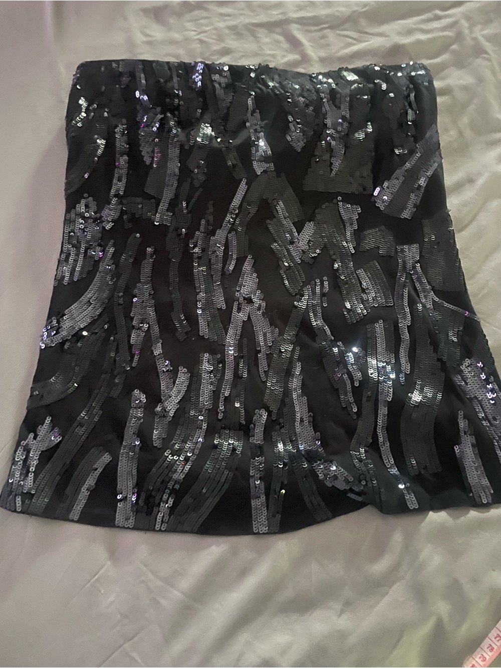 Express Black Sequin Tube Top